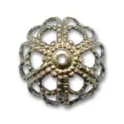 Coupelle filigranée 14 mm bronze x1