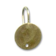 Crochets d'oreilles disques froissés 12 mm bronze x2|raw }}