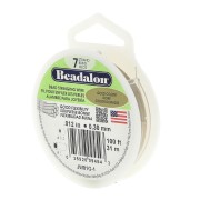 Fil Cablé 7 brins 0.30 mm - Beadalon - Doré x31 m