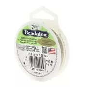 Fil Cablé 7 brins 0.30 mm - Beadalon - Doré x31 m