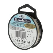 Fil Cablé 49 brins 0.46 mm - Beadalon - Doré à l'or fin x3.05 m|raw }}