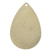 Sequin goutte en acier imprimé ethnique 36x24 mm - Doré / Ethnique x1