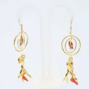 Perle en métal oursin 16x7 mm pour la création de bijoux DIY - Doré à l'or fin x1