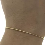 Chaîne maille paloma 1 mm plaqué Or 3 microns x50 cm