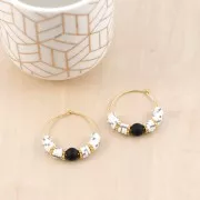 Perles Heishi rondelles en pâte polymère 4x1 mm Saumon x39 cm