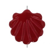 Perle Coquillage en Nacre Rouge foncé - 12mm pour création de bijoux fantaisie x1|raw }}