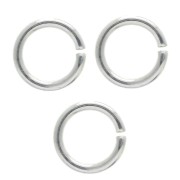 Anneaux ouverts 7x1 mm - Fabrication Européenne - Placage argent fin x50|raw }}
