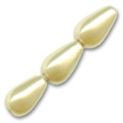 Perles poires nacrées 10x6 mm - Cream x25|raw }}