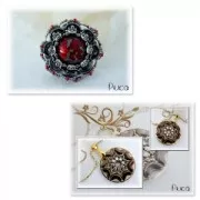 Arcos® par Puca® 5x10 mm Red Coral Gold Splash x10g