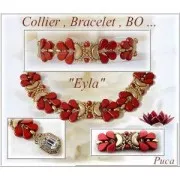 Arcos® par Puca® 5x10 mm Red Coral Gold Splash x10g