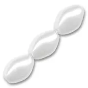 Olives nacrées 9x6 mm White x25