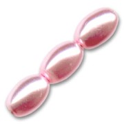 Olives nacrées 6x4 mm Light Rose x50
