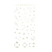 Stickers autocollants - Signes du zodiaque dorés pour accessoires et bijoux résine