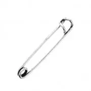 Epingle à nourrice décorative 20 mm argenté vieilli x1