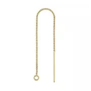 Chaines d'oreilles traversantes maille Vénitienne 80 mm en Gold filled (or laminé) x2