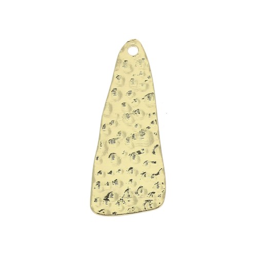 Sequin triangle martelé pour la création de bijoux fantaisie 25x10mm - Doré x1