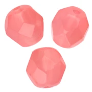 Facettes 6 mm Milky Pink x25