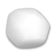 Ronde facettée 20 mm Chalk White
