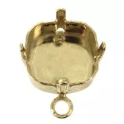 Clous d'oreilles porte-cabochon PureCrystal 4470 12 mm - Doré x2