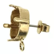 Clous d'oreilles porte-cabochon PureCrystal 4470 12 mm - Doré x2