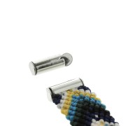 Embout pour fermoir aimanté interchangeable Hiilos 11 mm - Argenté x1