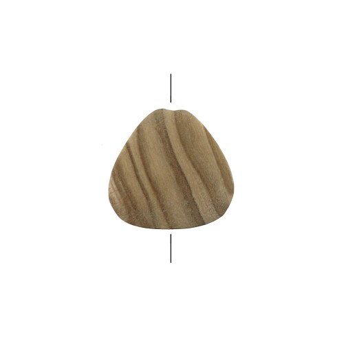 Perle en bois d'olivier - forme triangle 14 mm pour la création de bijoux DIY x1