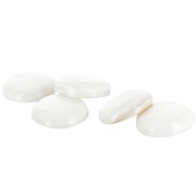 Cabochon rond 15 mm en Nacre - Blanc x1