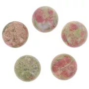 Cabochon rond 15 mm Unakite