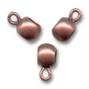Boules métal attache breloques 6x4 mm cuivré vieilli x6