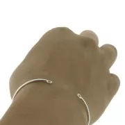 Bracelet jonc ovale 2 anneaux 59x48 mm à décorer- Argenté x1