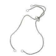 Bracelet réglable pour intercalaire - maille vénitienne 21 cm - Rhodié x1|raw }}