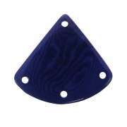 Intercalaire triangle 4 trous en Tagua 25x28 mm - Bleu marine x1|raw }}