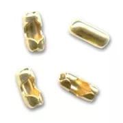 Embouts de fermeture pour chaîne maille boule 1,5 mm Doré à l'or fin x10