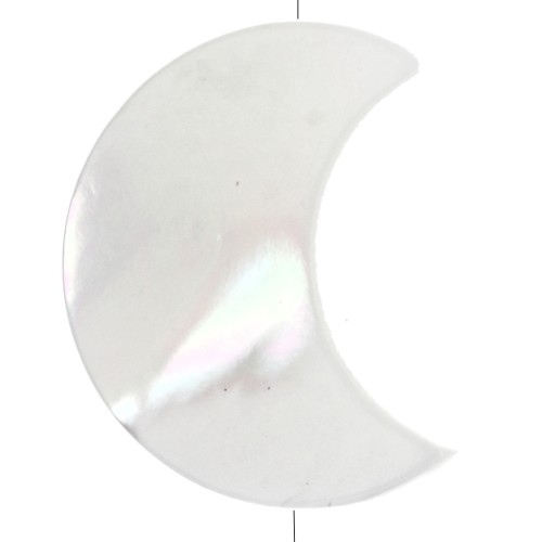 Perles Lune 12x9.5 mm - Naturel x4