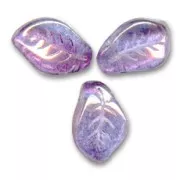 Feuilles ondulées 14x9 mm Lumi Amethyst x20