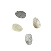 Perles en Nacre - Feuilles - 9x6 mm - pour la création de bijoux fantaisie x4|raw }}