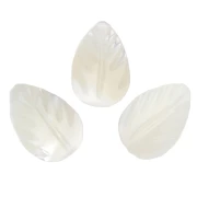 Perles en Nacre - Feuilles - 9.5x6. mm - pour la création de bijoux fantaisie x4