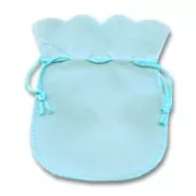 Pochon peau de pêche 125x105 mm Aquamarine x1