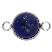 Serti intercalaire anneaux ouverts pour cabochon fond plat 10 mm - Acier inox x1