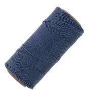 Bobine de fil ciré Linhasita pour micro macramé 1 mm - Bleu Jean foncé (275) x168m