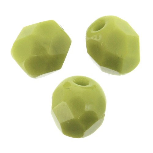 Facettes 4 mm Opaque Olivine x50