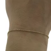 Chaîne maille forçat 1.5 mm en Acier inoxydable 316L Doré x 50cm