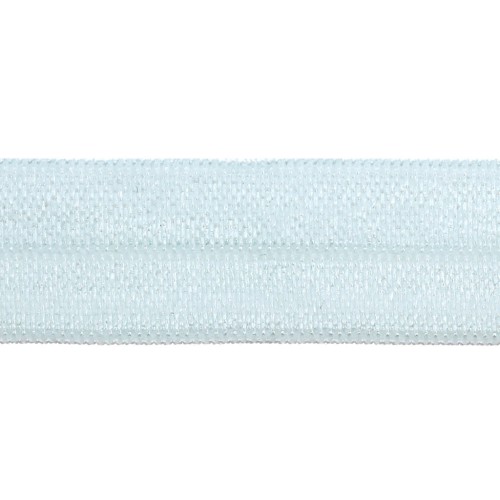 Ruban élastique satin effet brillant 15 mm - Bleu ciel x 1m