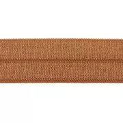 Ruban élastique satin effet brillant 15 mm - Terracotta x 1m