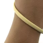 Cordon élastique uni 5 mm - Vanille x 1 m