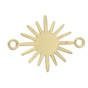 Intercalaire soleil 2 anneaux 13 mm - Plaqué Or 3 microns x1|raw }}