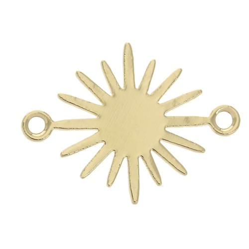 Intercalaire soleil 2 anneaux 13 mm - Plaqué Or 3 microns x1