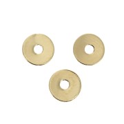 Perles rondelles Heishi en laiton - disques plats - 5 mm - Plaqué Or 3 microns x4