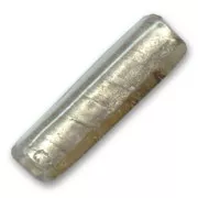 Perle rectangle feuille d'argent 30x11 mm Black Diamond x1