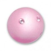 Perle ronde strass Polaris 12 mm Light Rose x1